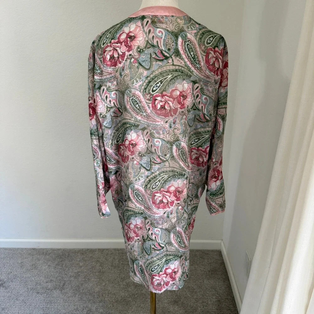 Vintage Victoria's Secret Gold Label Paisley Floral Top Dress Coquette Regency
